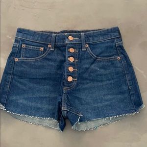 NEW Lucky Brand hi-rise denim shorts button fly